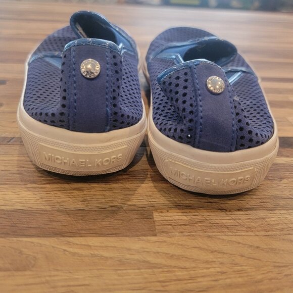 Michael Kors Women's Brett Slip-On Sneakers Suede Electrc Blue - Picture 5 of 15